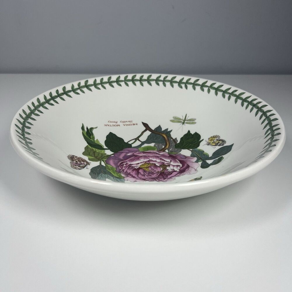 The Botanic Garden large bowl Pasta Fruit Bowl Serving Bowl Paeonia Peony 10.25" - Picture 5 of 9